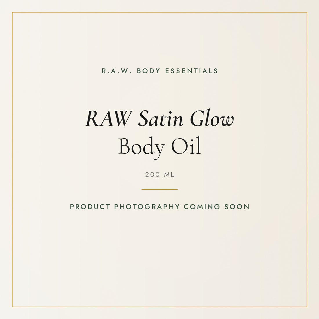 RAW Satin Glow Body Oil