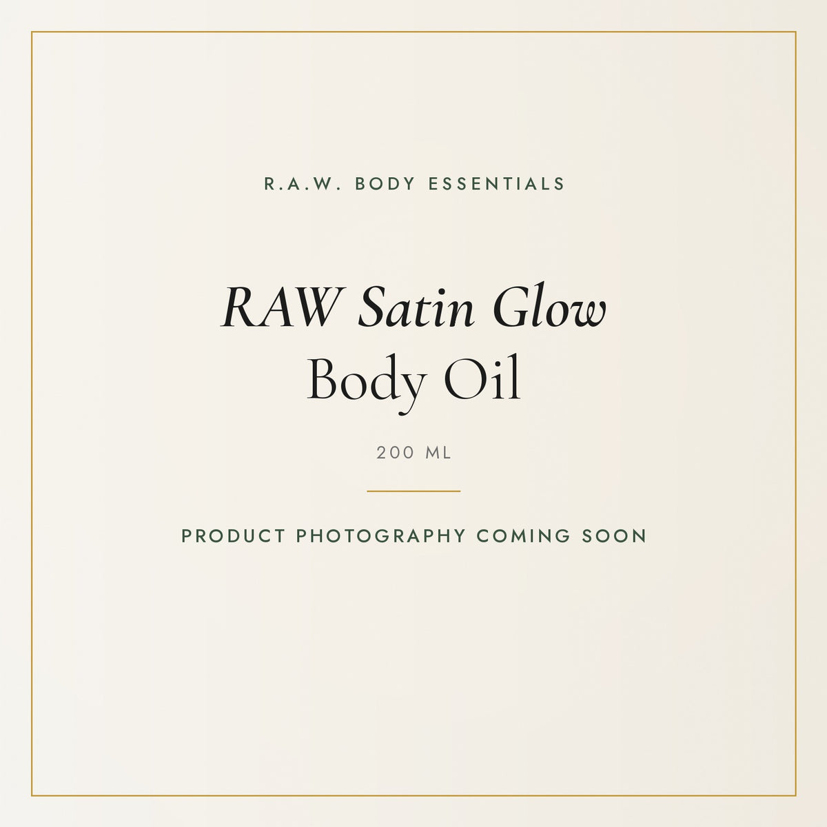 RAW Satin Glow Body Oil